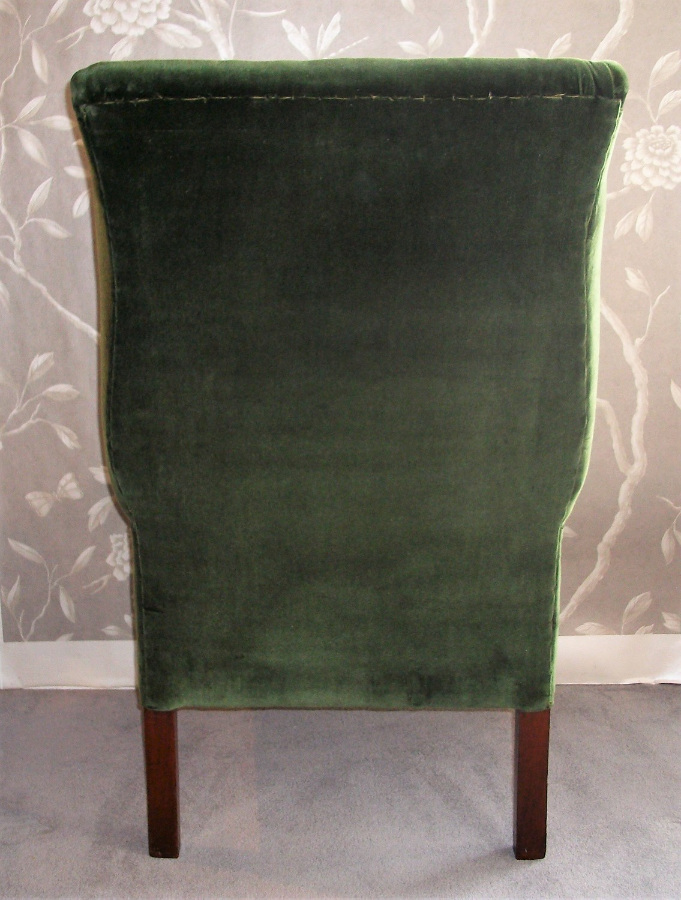 large georgian wing back armchair